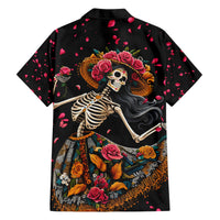 Day of Dead Lady Hawaiian Shirt Sugar Skull Lady Dancing - Wonder Print Shop