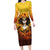 Day of Dead Lady Family Matching Long Sleeve Bodycon Dress and Hawaiian Shirt Sugar Skull Lady Sunflower - Wonder Print Shop