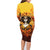 Day of Dead Lady Family Matching Long Sleeve Bodycon Dress and Hawaiian Shirt Sugar Skull Lady Sunflower - Wonder Print Shop