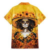 Day of Dead Lady Family Matching Mermaid Dress and Hawaiian Shirt Sugar Skull Lady Sunflower - Wonder Print Shop