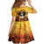 Day of Dead Lady Family Matching Off Shoulder Maxi Dress and Hawaiian Shirt Sugar Skull Lady Sunflower - Wonder Print Shop