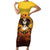 Day of Dead Lady Family Matching Short Sleeve Bodycon Dress and Hawaiian Shirt Sugar Skull Lady Sunflower - Wonder Print Shop