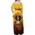 Day of Dead Lady Off Shoulder Maxi Dress Sugar Skull Lady Sunflower - Wonder Print Shop