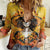 Day of Dead Lady Women Casual Shirt Sugar Skull Lady Sunflower - Wonder Print Shop