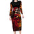 Day of Dead Girl Family Matching Long Sleeve Bodycon Dress and Hawaiian Shirt Sugar Skull Girl Rose And Marigold - Wonder Print Shop