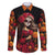 Day of Dead Girl Family Matching Mermaid Dress and Hawaiian Shirt Sugar Skull Girl Rose And Marigold - Wonder Print Shop