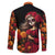 Day of Dead Girl Family Matching Mermaid Dress and Hawaiian Shirt Sugar Skull Girl Rose And Marigold - Wonder Print Shop