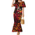Day of Dead Girl Family Matching Mermaid Dress and Hawaiian Shirt Sugar Skull Girl Rose And Marigold - Wonder Print Shop