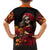 Day of Dead Girl Family Matching Short Sleeve Bodycon Dress and Hawaiian Shirt Sugar Skull Girl Rose And Marigold - Wonder Print Shop