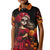 Day of Dead Girl Kid Polo Shirt Sugar Skull Girl Rose And Marigold - Wonder Print Shop