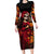 Day of Dead Girl Long Sleeve Bodycon Dress Sugar Skull Girl Rose And Marigold - Wonder Print Shop