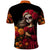 Day of Dead Girl Polo Shirt Sugar Skull Girl Rose And Marigold - Wonder Print Shop