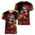 Day of Dead Girl Women V Neck T Shirt Sugar Skull Girl Rose And Marigold - Wonder Print Shop
