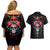 Day of Dead Skull Couples Matching Off Shoulder Short Dress and Hawaiian Shirt Sugar Skull Festival Lady - Wonder Print Shop
