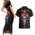 Day of Dead Skull Couples Matching Short Sleeve Bodycon Dress and Hawaiian Shirt Sugar Skull Festival Lady - Wonder Print Shop