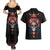 Day of Dead Skull Couples Matching Summer Maxi Dress and Hawaiian Shirt Sugar Skull Festival Lady - Wonder Print Shop