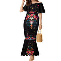 Day of Dead Skull Family Matching Mermaid Dress and Hawaiian Shirt Sugar Skull Festival Lady - Wonder Print Shop