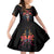 Day of Dead Skull Family Matching Off Shoulder Long Sleeve Dress and Hawaiian Shirt Sugar Skull Festival Lady - Wonder Print Shop