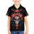 Day of Dead Skull Family Matching Off Shoulder Long Sleeve Dress and Hawaiian Shirt Sugar Skull Festival Lady - Wonder Print Shop