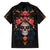 Day of Dead Skull Family Matching Short Sleeve Bodycon Dress and Hawaiian Shirt Sugar Skull Festival Lady - Wonder Print Shop