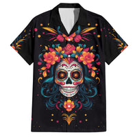 Day of Dead Skull Family Matching Summer Maxi Dress and Hawaiian Shirt Sugar Skull Festival Lady - Wonder Print Shop