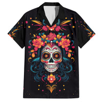 Day of Dead Skull Hawaiian Shirt Sugar Skull Festival Lady - Wonder Print Shop