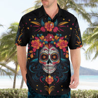 Day of Dead Skull Hawaiian Shirt Sugar Skull Festival Lady - Wonder Print Shop
