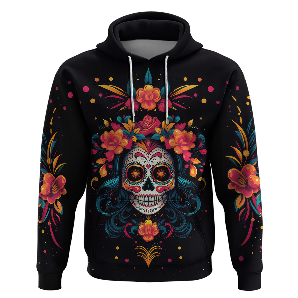 Day of Dead Skull Hoodie Sugar Skull Festival Lady - Wonder Print Shop