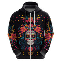 Day of Dead Skull Hoodie Sugar Skull Festival Lady - Wonder Print Shop