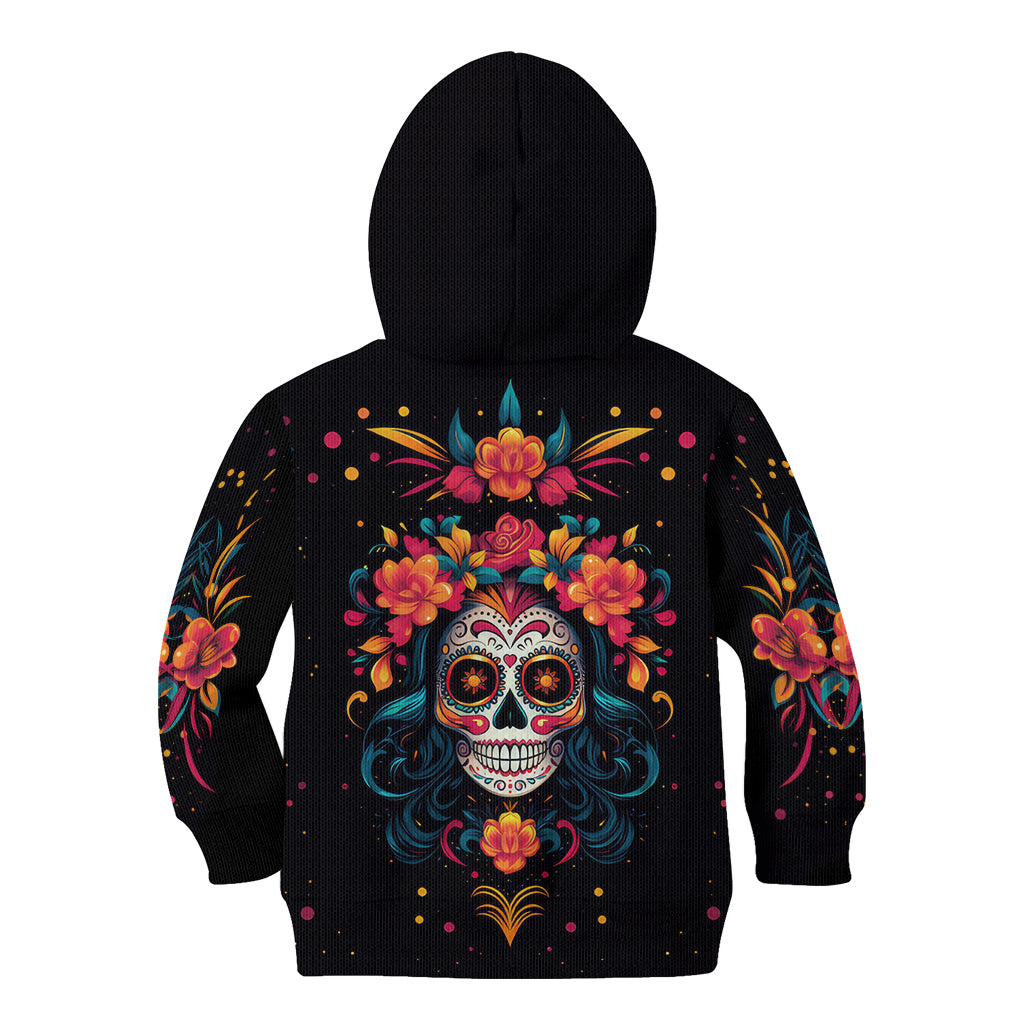 Day of Dead Skull Kid Hoodie Sugar Skull Festival Lady - Wonder Print Shop