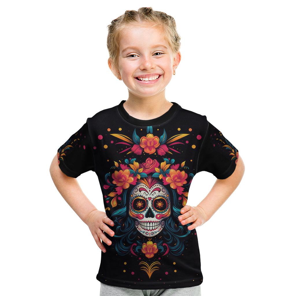 Day of Dead Skull Kid T Shirt Sugar Skull Festival Lady - Wonder Print Shop