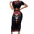 Day of Dead Skull Short Sleeve Bodycon Dress Sugar Skull Festival Lady - Wonder Print Shop