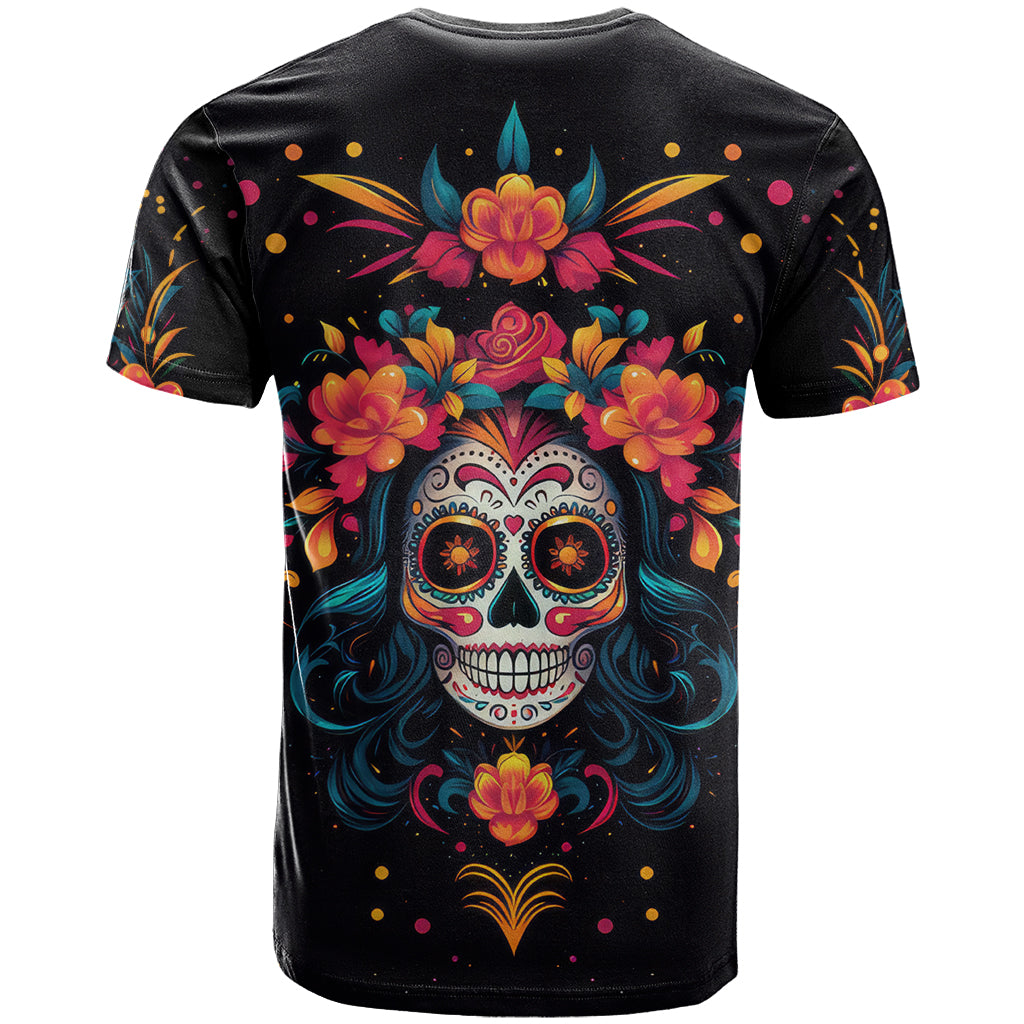 Day of Dead Skull T Shirt Sugar Skull Festival Lady - Wonder Print Shop