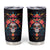 Day of Dead Skull Tumbler Cup Sugar Skull Festival Lady - Wonder Print Shop