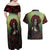 Day of Dead Lady Couples Matching Off Shoulder Maxi Dress and Hawaiian Shirt Sugar Skull Rose Lady - Wonder Print Shop