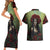 Day of Dead Lady Couples Matching Short Sleeve Bodycon Dress and Hawaiian Shirt Sugar Skull Rose Lady - Wonder Print Shop