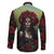 Day of Dead Lady Family Matching Off Shoulder Maxi Dress and Hawaiian Shirt Sugar Skull Rose Lady - Wonder Print Shop