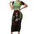 Day of Dead Lady Family Matching Short Sleeve Bodycon Dress and Hawaiian Shirt Sugar Skull Rose Lady - Wonder Print Shop
