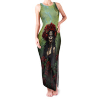 Day of Dead Lady Family Matching Tank Maxi Dress and Hawaiian Shirt Sugar Skull Rose Lady - Wonder Print Shop
