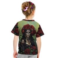 Day of Dead Lady Kid T Shirt Sugar Skull Rose Lady - Wonder Print Shop