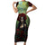 Day of Dead Lady Short Sleeve Bodycon Dress Sugar Skull Rose Lady - Wonder Print Shop