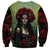 Day of Dead Lady Sweatshirt Sugar Skull Rose Lady - Wonder Print Shop