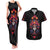 Day of Dead Skull Couples Matching Tank Maxi Dress and Hawaiian Shirt Sugar Skull Festival Lady - Wonder Print Shop