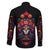 Day of Dead Skull Family Matching Off Shoulder Long Sleeve Dress and Hawaiian Shirt Sugar Skull Festival Lady - Wonder Print Shop