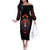 Day of Dead Skull Family Matching Off Shoulder Long Sleeve Dress and Hawaiian Shirt Sugar Skull Festival Lady - Wonder Print Shop