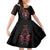 Day of Dead Skull Family Matching Short Sleeve Bodycon Dress and Hawaiian Shirt Sugar Skull Festival Lady - Wonder Print Shop