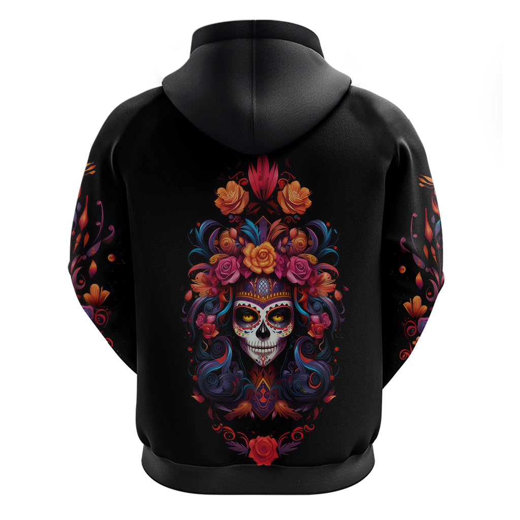 Day of Dead Skull Hoodie Sugar Skull Festival Lady - Wonder Print Shop