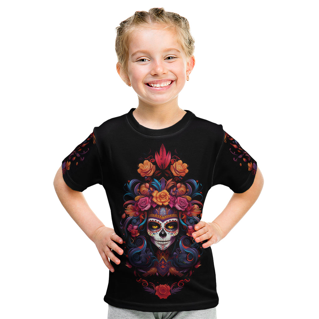 Day of Dead Skull Kid T Shirt Sugar Skull Festival Lady - Wonder Print Shop