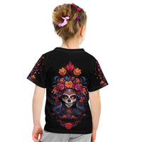 Day of Dead Skull Kid T Shirt Sugar Skull Festival Lady - Wonder Print Shop