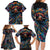 Day of Dead Lady Family Matching Long Sleeve Bodycon Dress and Hawaiian Shirt Sugar Skull Lady Dancing - Wonder Print Shop